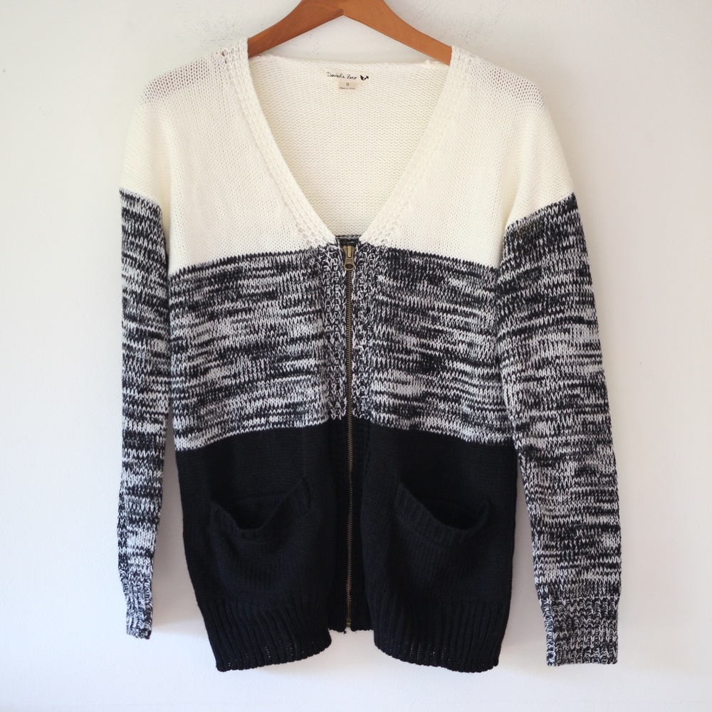 Double Zero 3-Panel Zip Up Sweater S